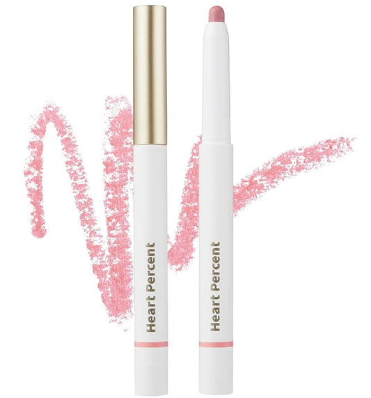 Heart Percent Dote On Mood Lip Liner Pencil, Long-Lasting Creamy Lip Crayon Smooth Lipliner Retractable Lipstick Overlip Line Color 0.8g, #02. Creamy Pink