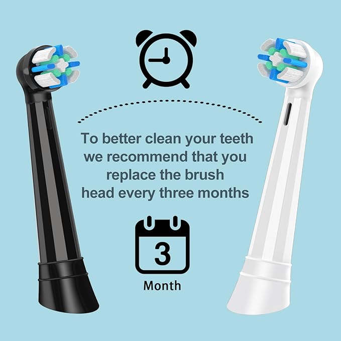 10 Pack IO Replacement Heads Compatible with Oral B IO 2/3/4/5/6/7/8/9/10/Deep Clean Series Electric Toothbrushes, Medium Softness Brush Heads Compatible with Oral B iO (Black)