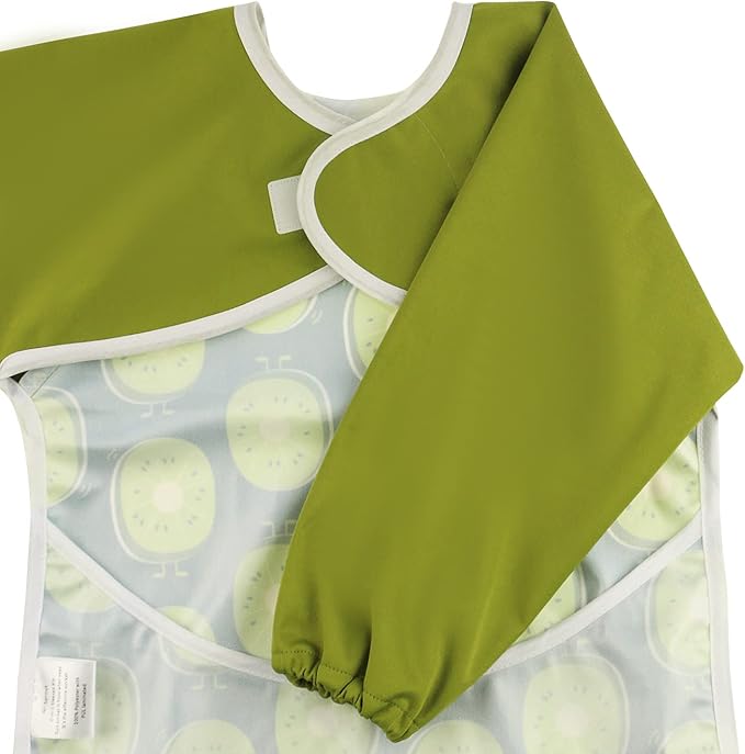 Infant Toddler Baby Waterproof Sleeved Bib, Bib with Sleeves&Pocket, 6-24 Months