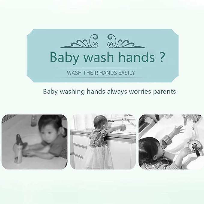 Faucet Extender for Toddlers Sink Easy Use Sink Faucet Extenders with Temperature Sensitive, Kids Hand Washing Faucet Extension for Bathroom Sink, Kitchen Pink