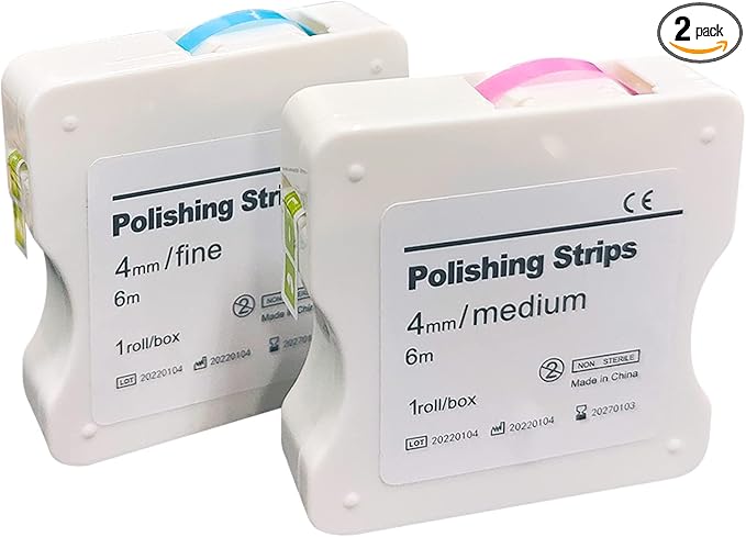 2Box Dental Polishing Strips, 4mm Tooth Interdental Resin Surface Sanding, Teeth Whitening Oral Care, Dental File for Teeth, Dentist Tools
