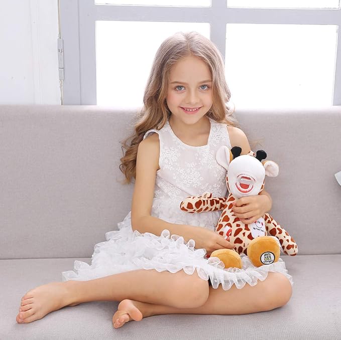 Tooth Fairy Plush, YOUYA Dental Puppet Oral Health Presentation Doll Giraffe Tooth Fairy Dental Educational Plush Small Size Doll with Teeth for Kids Chidren Boys Girls