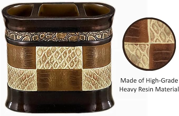 Zahari Home Zambia Stylish Tooth Brush Holder Modern Classic Luxury Decor Animal Print Western Design Toothbrush Holder