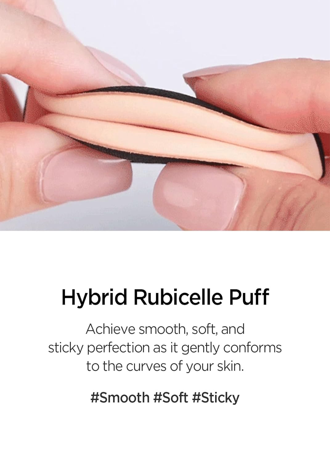 JUNG SAEM MOOL Cushion Puff Natural Cover Puff for Smooth Fitting with The Round Shape 2.1 Inch