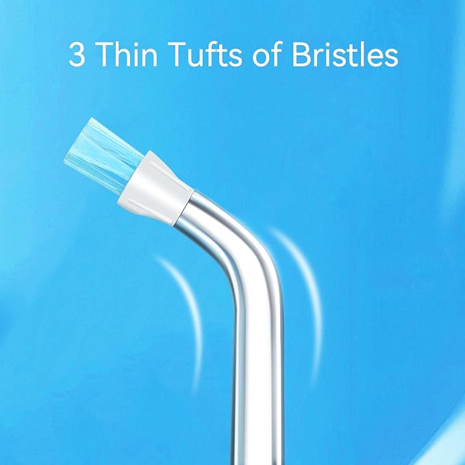 Replacement Tips for Waterpik Water Flosser, Plaque Seeker Replacement Tips Compatible with Waterpik Water Flossers, Plaque Remove Brisles Tips(6-Pack)
