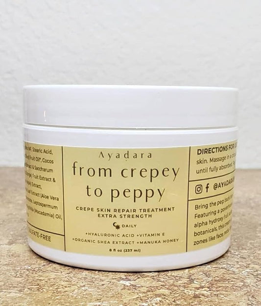 Crepey Skin Repair cream 8oz, Firming Lotion for Loose Skin, Crepe Corrector Collagen Cream for Body Tightening, Wrinkle Cream for Face, Neck, Arms and Legs, 500+ Uses