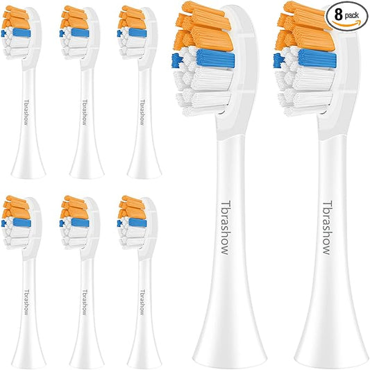 Replacement Toothbrush Heads for Sonicare Replacement Heads, Compatible with Phillips Sonicare Replacement Brush Head, Soft Dupont Bristles,Sensitive Gum Care, Advanced Plaque Removal, 8 Pack