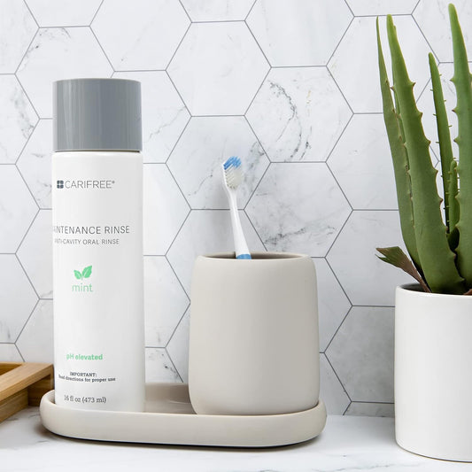 CariFree Maintenance Rinse, Mint Flavored, Anti-Cavity Fluoride Mouthwash, Dentist Recommended, Prevents Oral Decay, Freshens Breath, Alcohol-Free, Neutralizes pH, (16 Fl Oz (Pack of 2), Mint)