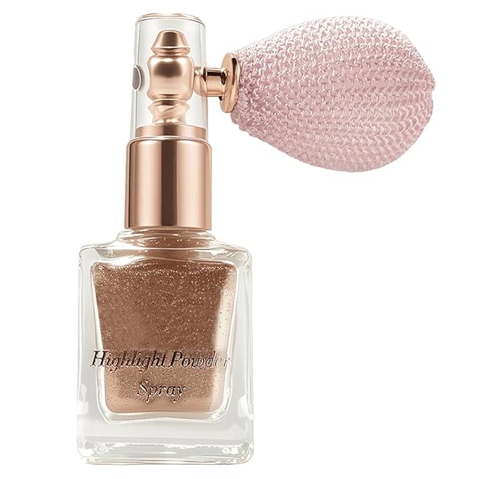 Bronze Highlighter Spray, Professional Shiny Glitter Spray for Eyeshadow Face and Body Luminizers, Loose Shimmer Powder Makeup Mist for Women Kid Rave Outfits Festival Accessories