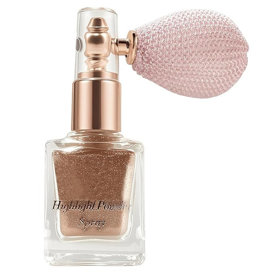 Bronze Highlighter Spray, Professional Shiny Glitter Spray for Eyeshadow Face and Body Luminizers, Loose Shimmer Powder Makeup Mist for Women Kid Rave Outfits Festival Accessories