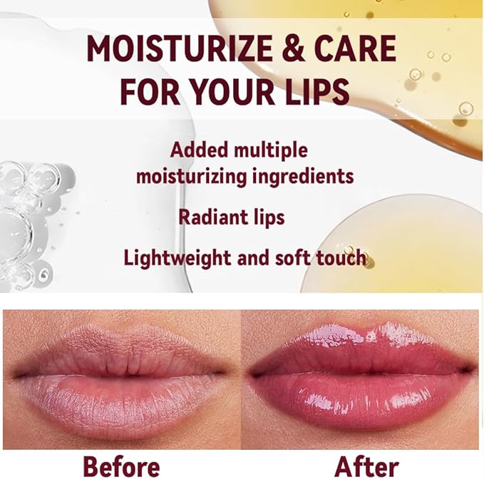 Pink Butter Lipstick Tinted Lip Balm, Shine Moisturizing Plumper Lipstick for Women, Natural Nourishing Hydrating Lip Gloss Stain for Dry Lips,Lightweight Lip Liner Care Makeup Vegan 1Pc Pink