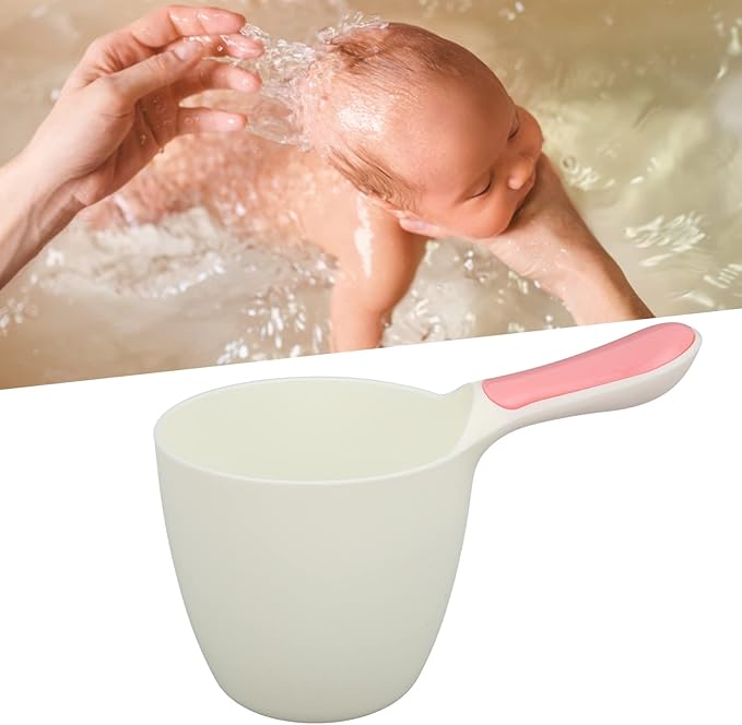 TOPINCN Baby Bath Rinse Cup, Removable Comfortable Handle Color Kids Bath Cup, Fish Shampoo Rinse Cup for Kids