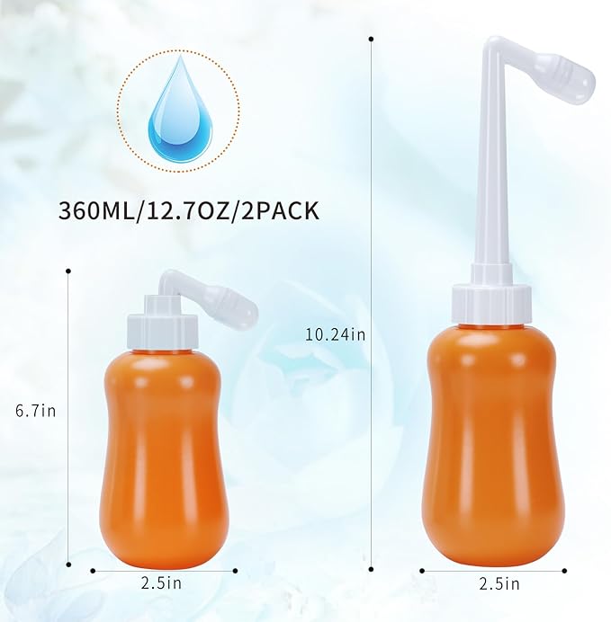 Peri Bottle for Postpartum Care, for Postpartum Essentials, Feminine Care Orange