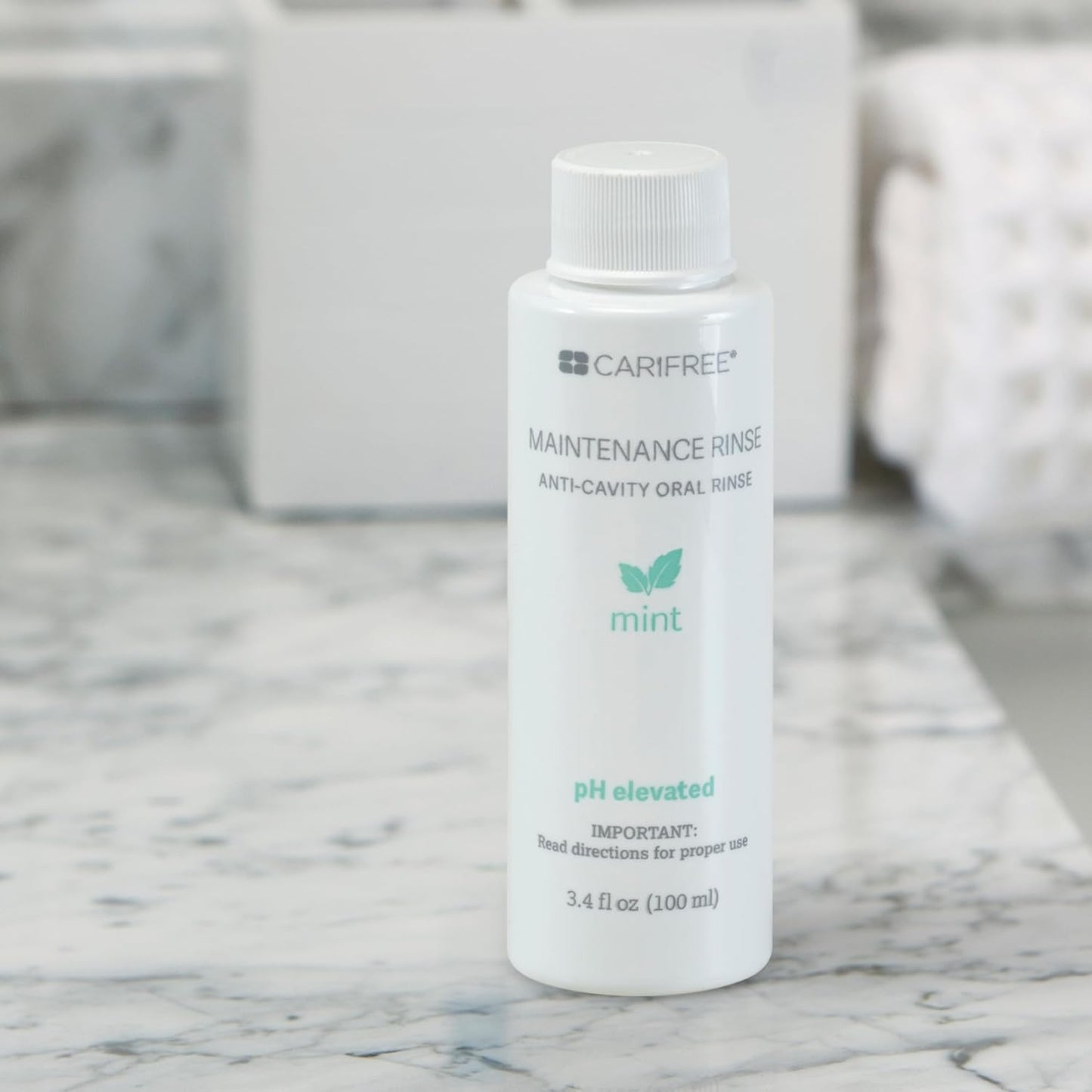 CariFree Maintenance Rinse, Mint Flavored, Travel Size for On-The-Go Convenience, Anti-Cavity & Fluoride Mouthwash, Xylitol, Alcohol-Free, Neutralizes pH, Dentist Recommended (Pack of 5)