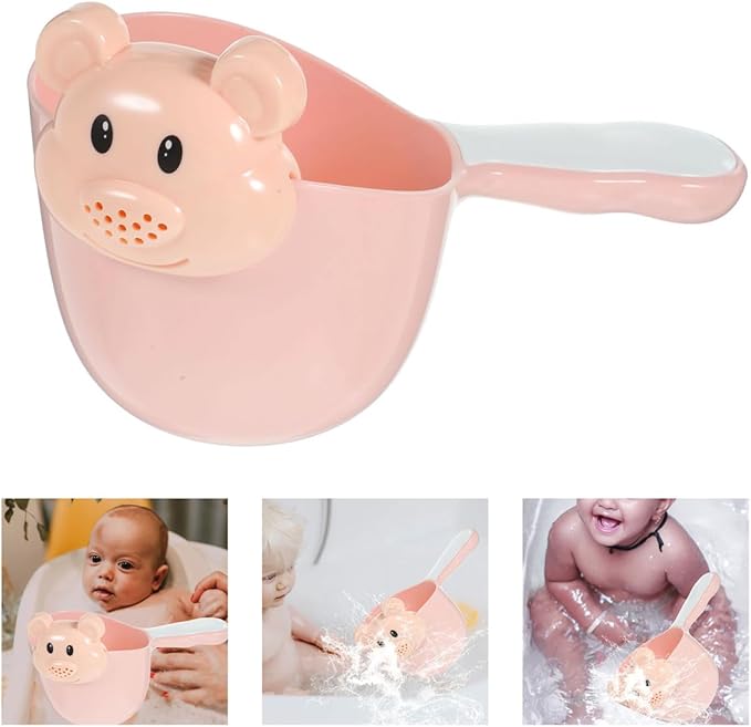 Kisangel Baby Shampoo Rinse Cup Large Capacity Pp Thickened Material Comfortable Round Handle Tear-Free Hair Wash Scoop for Infant Bath Safety