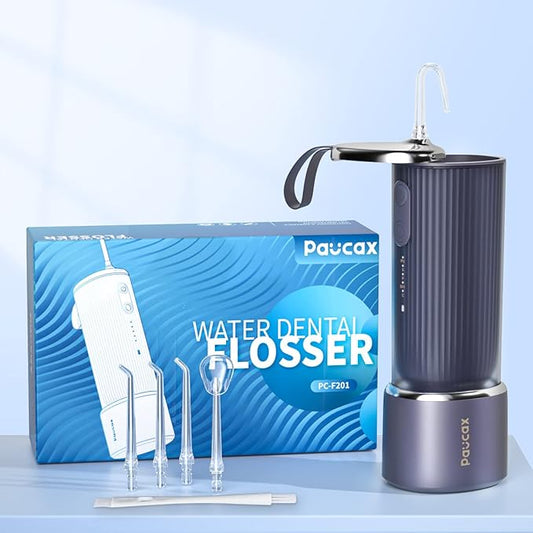 Water Flossers for Teeth - Portable Electric Flosser for Teeth with 4 Modes & 5 Jet Tips Self-Cleaning Function USB Rechargeble IPX7 Cordless Water Flosser