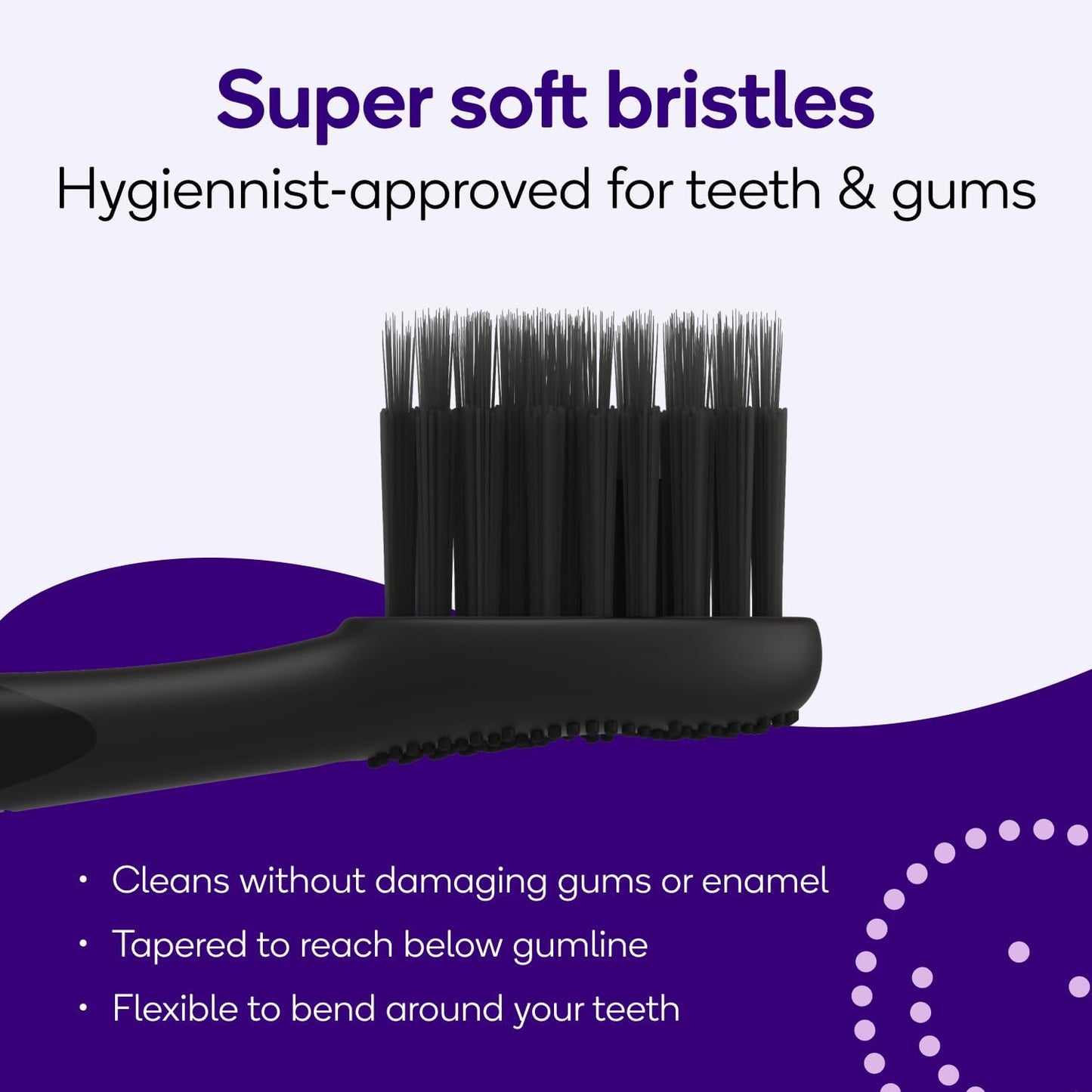 BURST Pro Sonic Electric Toothbrush Genuine Replacement Heads (Black/3 Pack) | Soft Bristles for Deep Clean, Stain & Plaque Removal