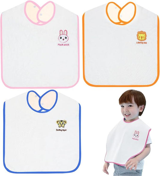 Bibs,Extra large bibs for Toddlers, Towel Bibs,Waterproof and super absorbent.