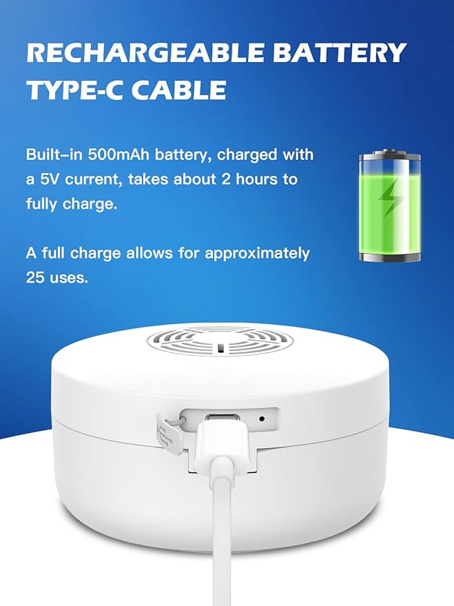 Voraiya UV Retainer Case Braces Box with Fan and Mirror – Compact Dental Case for Aligners, Mouth Guards, Night Guards, and Teeth Braces – White