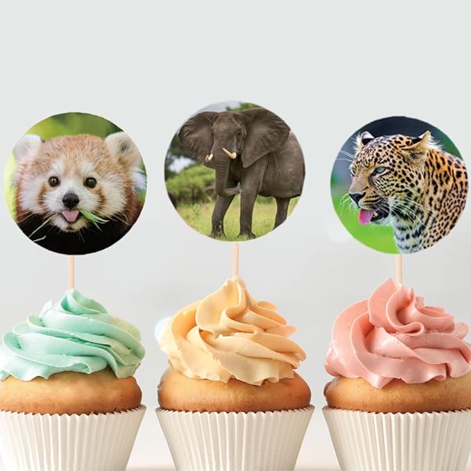 600 Pcs Zoo Animals Stickers for Kids, 1.5 Inch Round Jungle Animal Stickers for Boys Girls Birthday Party Favor Gifts Decoration Teachers Student Classroom Reward