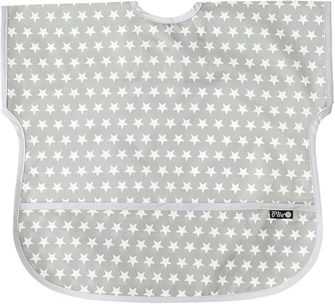 Short Sleeve Waterproof Bib for Toddlers – Easy Clean Feeding Apron for Mealtime, Daycare, Self-Feeding, Lightweight