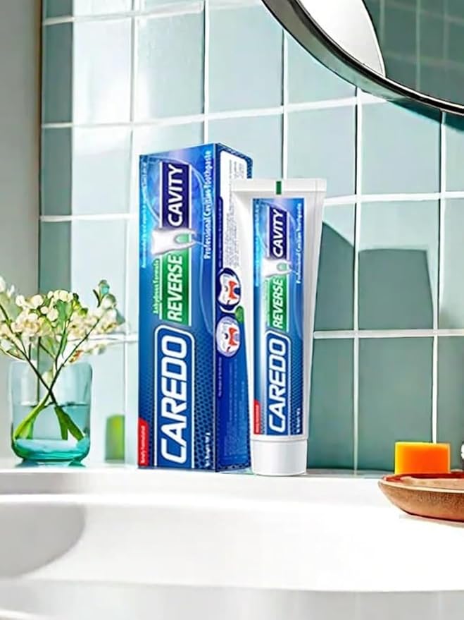 Upgraded Taste - CAREDO Cavity Reversal Hydroxyapatite Toothpaste for Adults, Cavity Tooth Filler as Remineralizing Home Cavity Repair, Fluoride Free Reverse Cavities for Tooth Decay Repair, 2-Pack