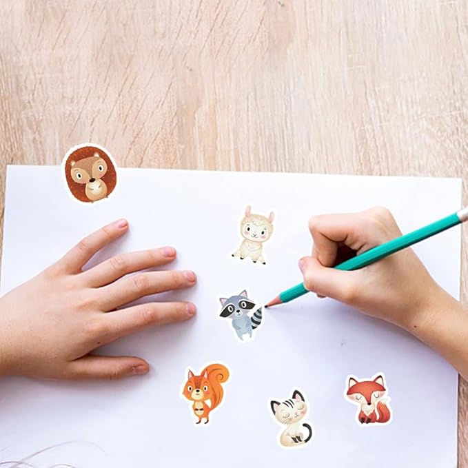 2 Roll Animal Stickers for Kids,1 Inch Cute Reward Sticker in 16 Patterns,Teacher Supplies for Classroom,Incentives Sticker Bulk for Kids,1000 Pcs Motivational Stickers for Party Favors
