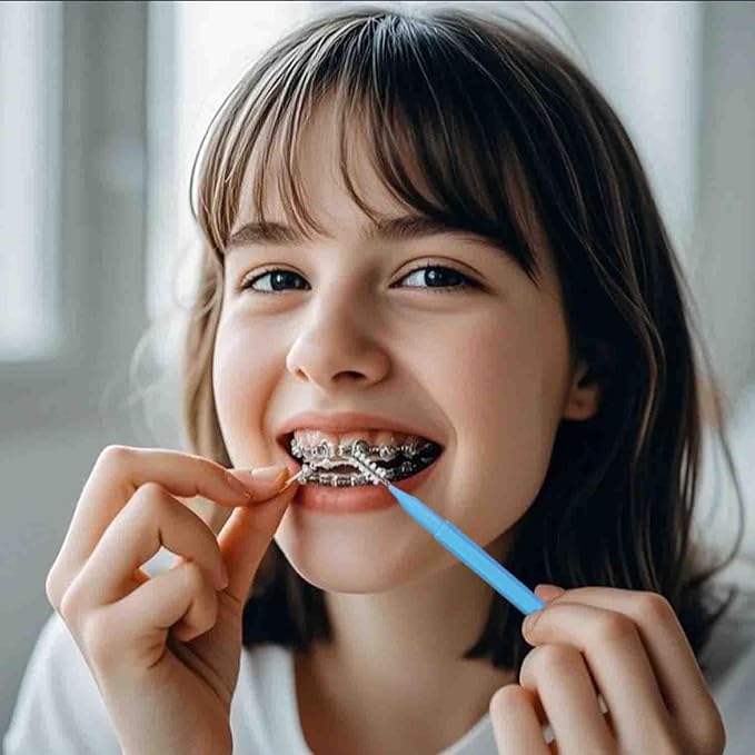 100pcs Interdental Brushes Dental Cleaning Tools Tooth Floss Picks Oral Hygiene Toothpicks