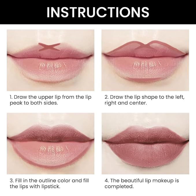 Kaely 2-in-1 Light Mauve Red Matte Lip Liner & Lipstick Combo Set Kit for Women, Magic Neutral Lipstick 24 Hours Original Lips Liner Pencil Stain Makeup Long Lasting Waterproof 22