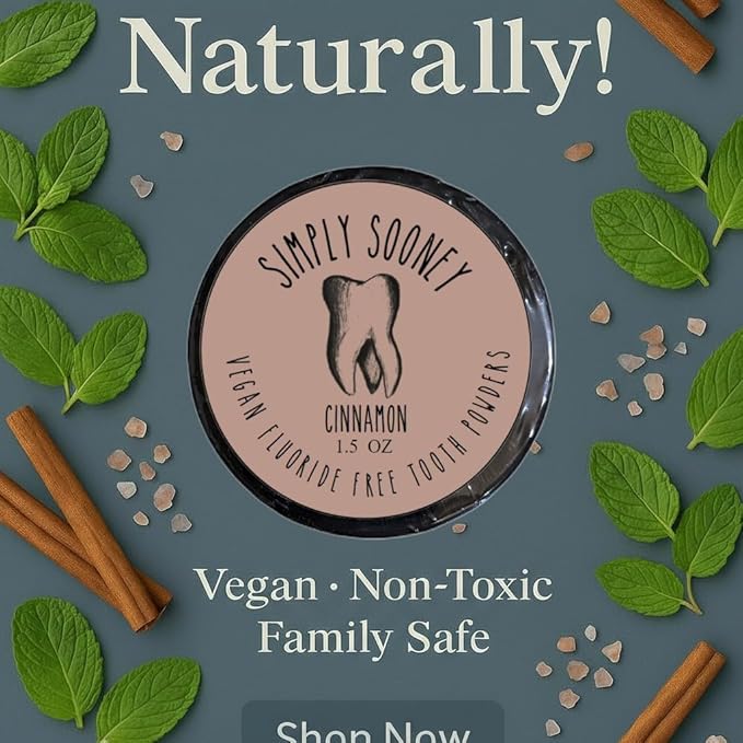 Remineralizing Organic Vegan Fluoride Free Tooth Powder Peppermint Formula I Zero Waste Refill I Stronger Teeth I Fresh Breath I with Xylitol for Cavities