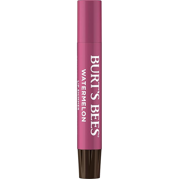 Burt’s Bees Lip Shimmer Watermelon; Warm, Luminescent Color; High Impact, Instant Moisture; with Shea and Cocoa Butters; 100% Natural Origin; 4 Tube, 0.09 Oz. (Packaging May Vary)