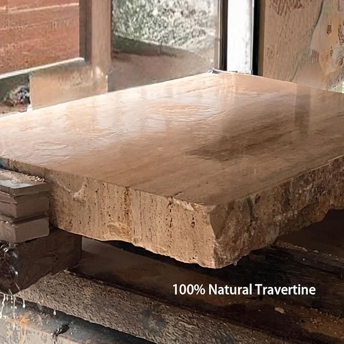 Natural Travertine Tray (Beige (Slightly White))