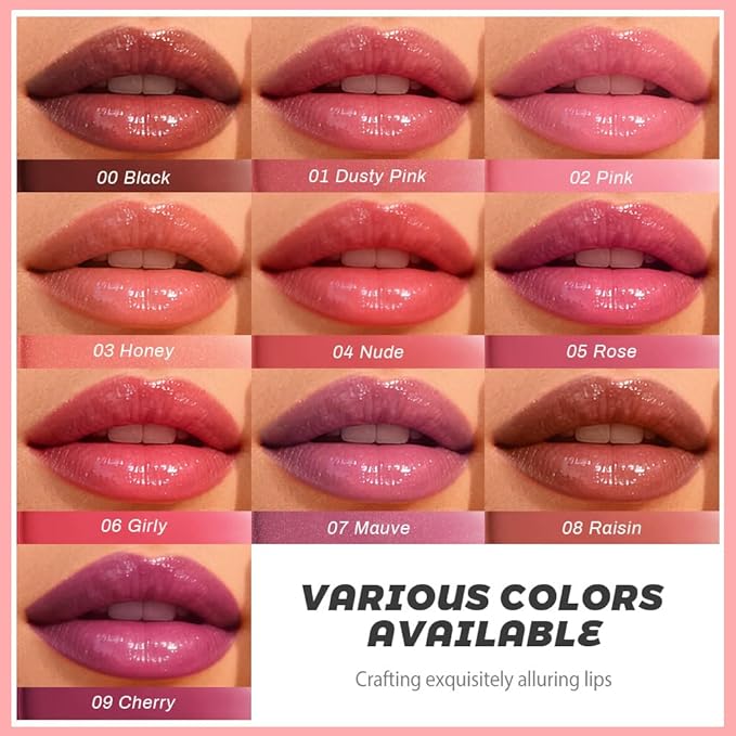 Cherry Honey Lipstick Tinted Lip Balm - Shine Moisturizing Lipstick for Women, Natural Nourishing Hydrating Lip Gloss Stain for Dry Lips, Tint Sheer Lightweight Makeup, Vegan - 1Pc #09 Cherry