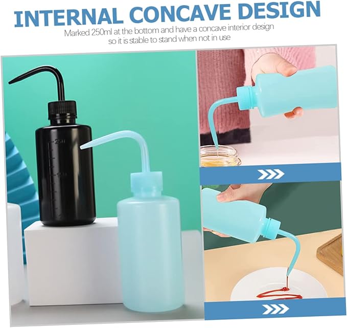 4pcs Eyelash Cleaning Squeeze Diffuser Bottle Portable Rinse Bottles for Controlled Liquid Dispensing for Tattoo Artists and Hairdressers