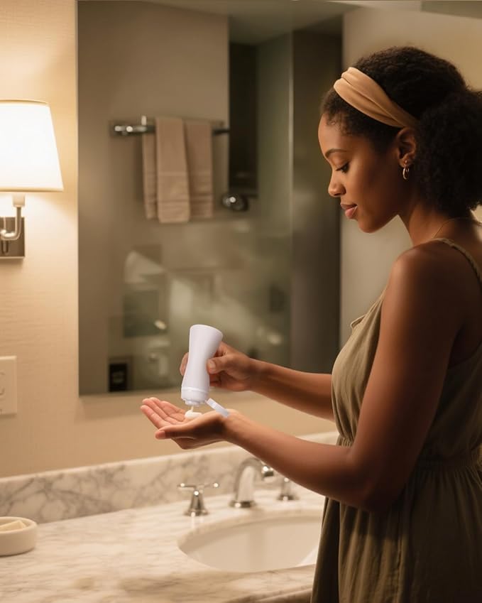 Valourgo Travel Bottles for Toiletries Tsa Approved Travel Size Containers BPA Free Leak Proof Travel Tubes Refillable Liquid Travel Accessories for Cosmetic Shampoo and Lotion Soap for travel, 4Pcs