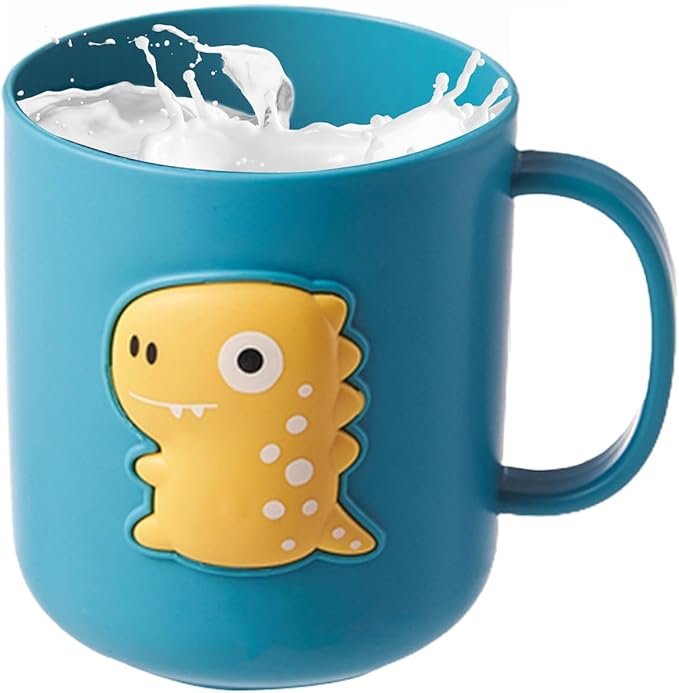 Bathroom Toothbrush Holder | 400ml Dinosaur Unbreakable Drinking - Cup for Kids - for Children Boys Girls Kids Toddler Training Milk Home Kitchen Bathroom