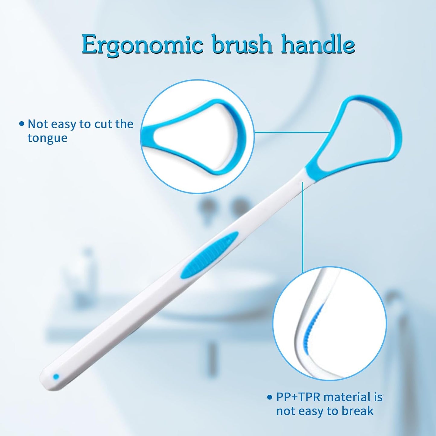 5 Pieces Tongue Scraper Cleaner for Adult & Kids, Colorful Plastic Tongue Brush Oral Care Scrapers Kits for Fresh Breath Mouth Health Cleaning Accessory