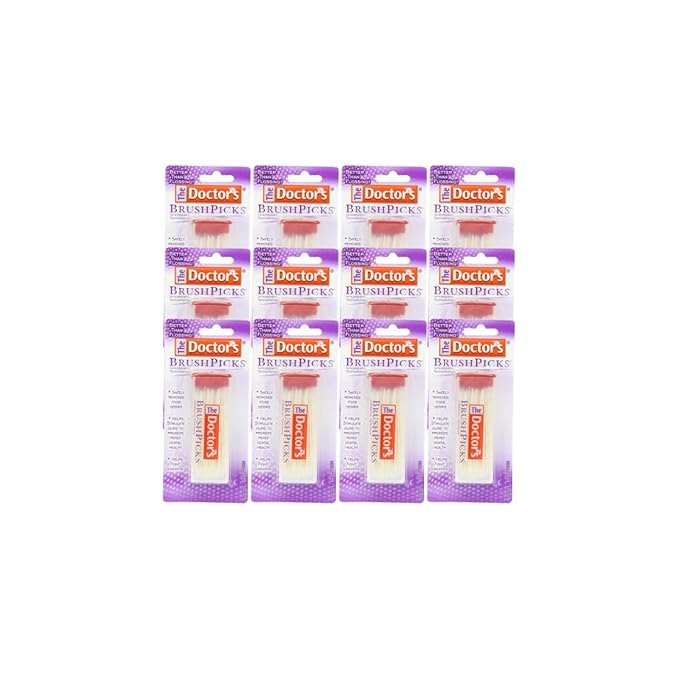 The Doctor's BrushPicks Interdental Toothpicks, 120 Count. (Pack of 12)