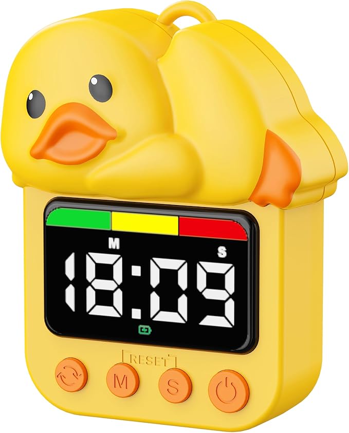 Doli Yearning Duck Shower Timer for Kids Waterproof Quacking Shower Clock Bathroom Magnetic Charging