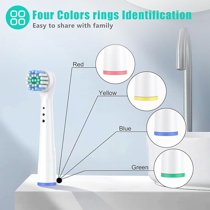 Safcare 8pcs Replacement Brush Heads Compatible with Oral B Electric Toothbrushes (YE638)