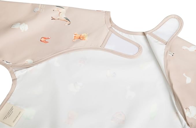 Ali+Oli Smock Bibs for Babies, BPA-Free Oeko-Tex Certified, Waterproof Baby Smock, Machine Washable, Toddlers Ages 6m+