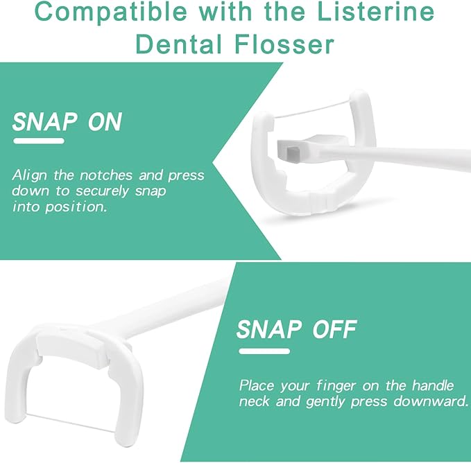 Ultraclean Access Flosser Refill Heads, Effective Plaque Removal for Proper Oral Care & Hygiene, Durable Flosser Refill Heads, PFAS Free, 130ct