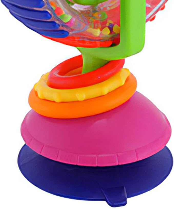 Suction Cup Rotary Windmill High Chair Bath Toy Educational Fine Motor Skill Shower Dinner for Time for Infant B Baby Highchair Toy with Suction