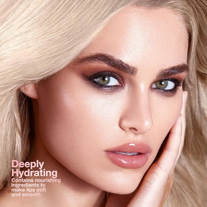 Pink Honey Butter Lipstick Tinted Lip Balm, Shine Moisturizing Plumper Lipstick for Women, Natural Nourishing Hydrating Lip Gloss Stain for Dry Lips, Lightweight Lip Liner Care Makeup, Vegan