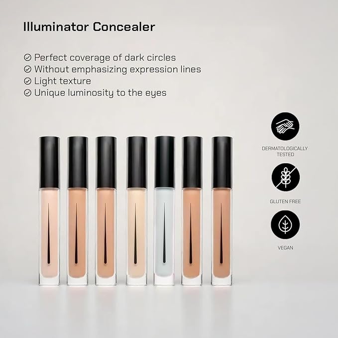 Radiant Professional Illuminator Concealer Color Corrector & Dark Spot Remover - Works with Natural Liquid Makeup Foundation & Bronzer Powder - Concealer Stick & Eye Primer - (08) Peach