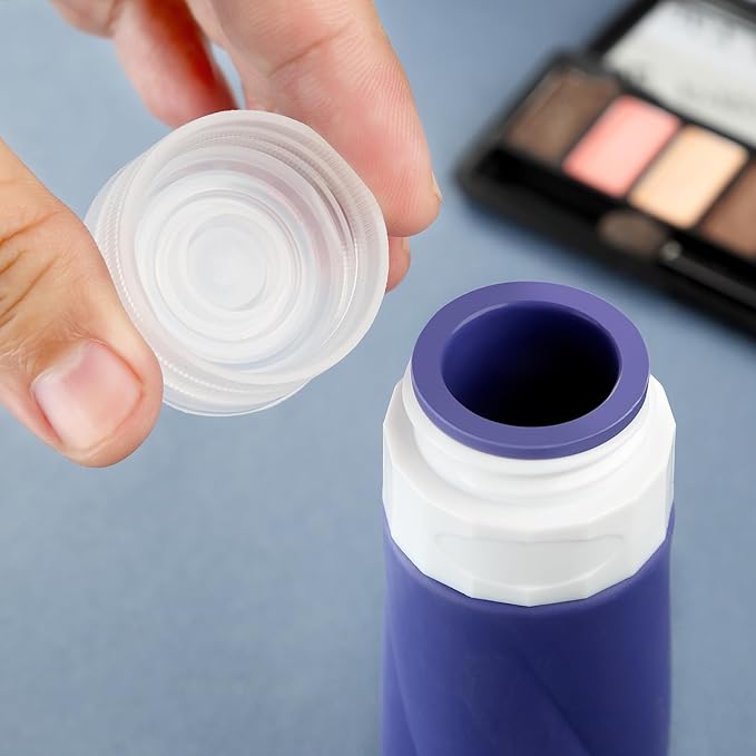 Gemice Travel Bottles for Toiletries, 3oz Tsa Approved Travel Size Containers BPA Free Leak Proof Travel Tubes Refillable Liquid Travel Accessories with Clear Toiletry Bag (4 Pack)