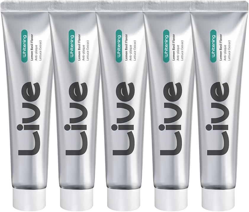 Whitening Toothpaste 20g x 5 Pack – Fluoride-Free, Stain Removal, Enamel Strengthening, Natural Ingredients, Hydrogen Peroxide, Fresh Mint Flavor, Sensitive Teeth Friendly