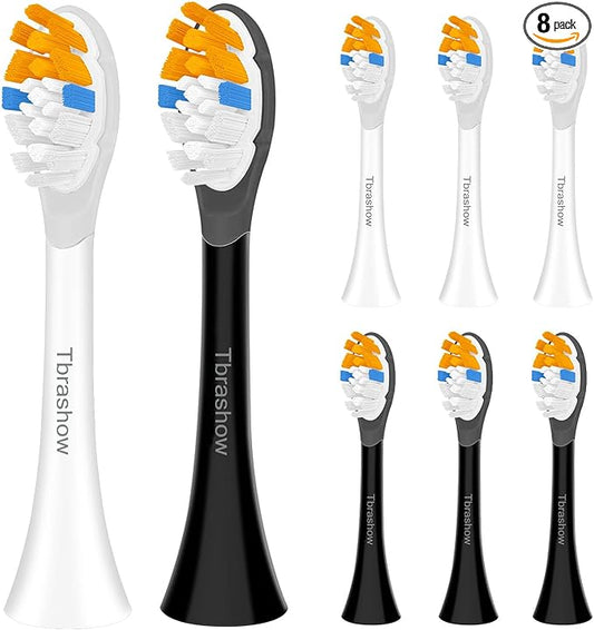 Replacement Toothbrush Heads for Philips Sonicare Toothbrush Heads, Compatible with Philips Click-on Toothbrushes, Soft Dupont Bristles, Sensitive Gum Care, 8 Pack