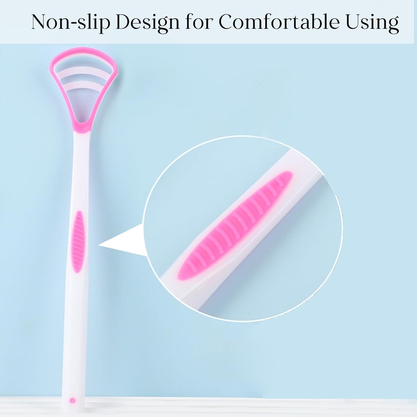 Copper Tongue Scraper Set Tongue Cleaner Kits Plastic Oral Tongue Cleaning Tools Brush for Fresh Breath and Mouth Hygiene Care with Travel Case (3.0” x 5.0”)