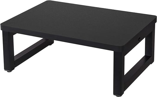 Snughome Wooden Step Stools for Adults Kids, Solid Portable Wooden Bedside Step Stool Adults Hold Up to 350 lb, One Step Foot Stool for Kitchen, Bedroom, Living Room, Bathroom - Self-Assembly(Black)